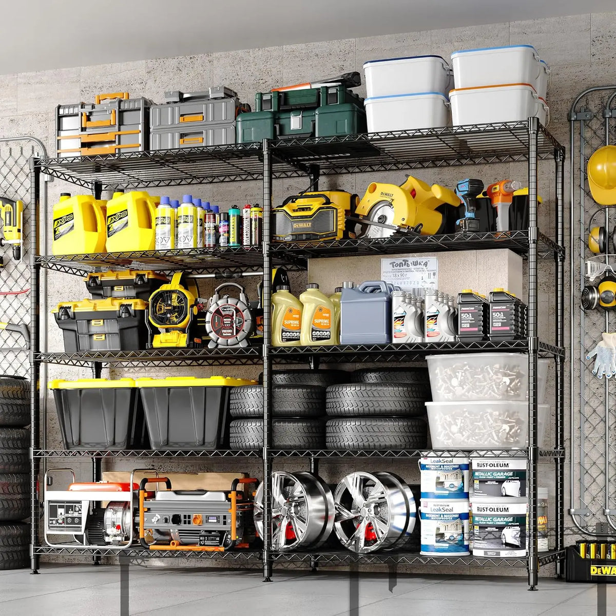 TWISTER.CK Heavy Duty Adjustable Metal Storage Shelving Unit