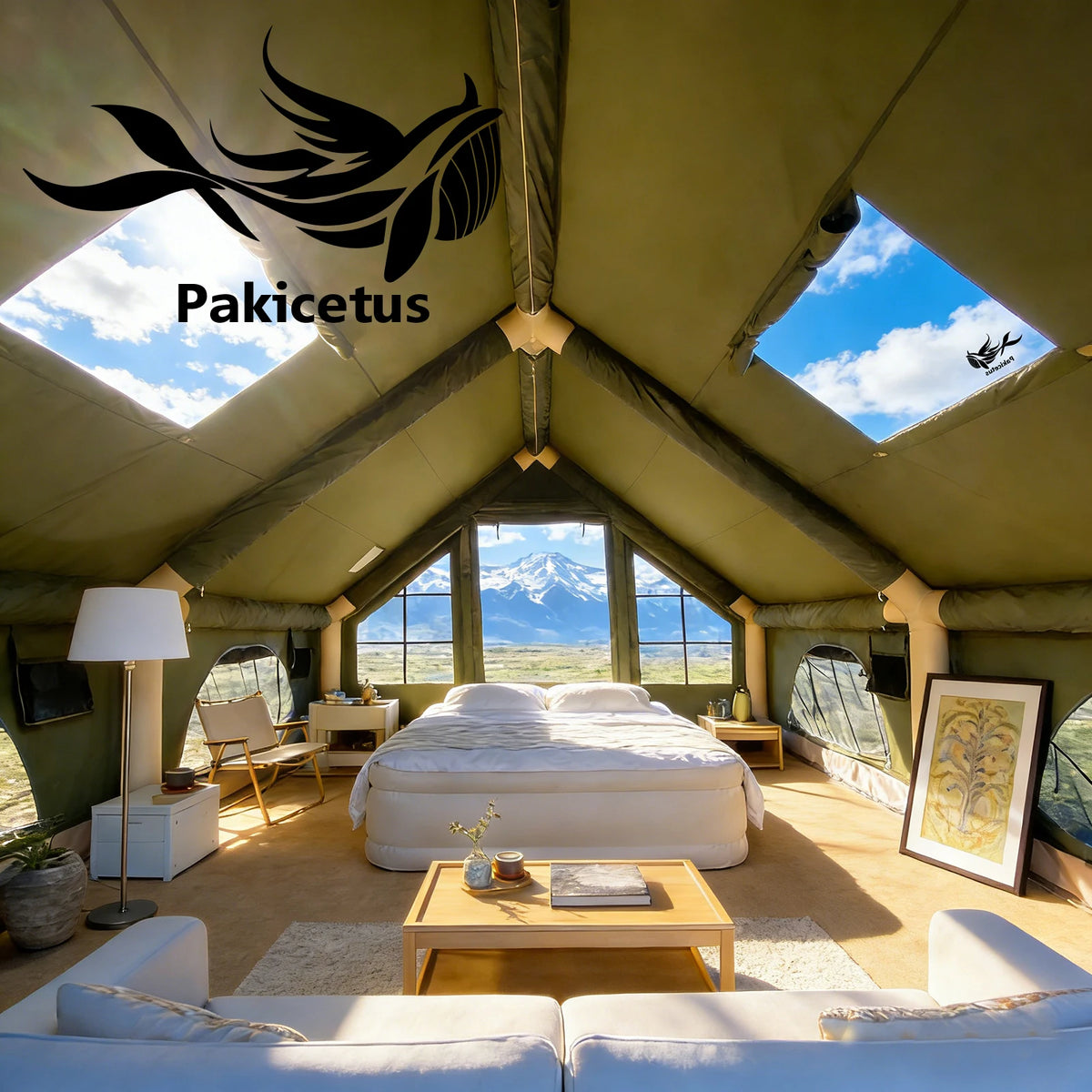 Premium Inflatable Glamping Tent For Weatherproof Outdoor Camping
