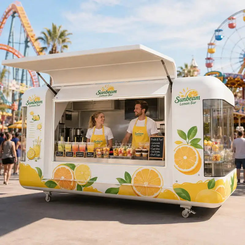 Commercial Mobile Food Trailer With Custom Kitchen For Ice Cream