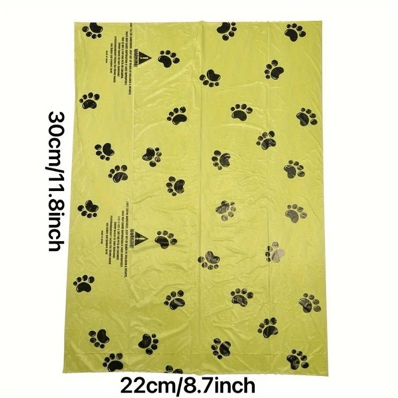 Extra Thick Leak Proof Dog Waste Bags With Paw Print Design