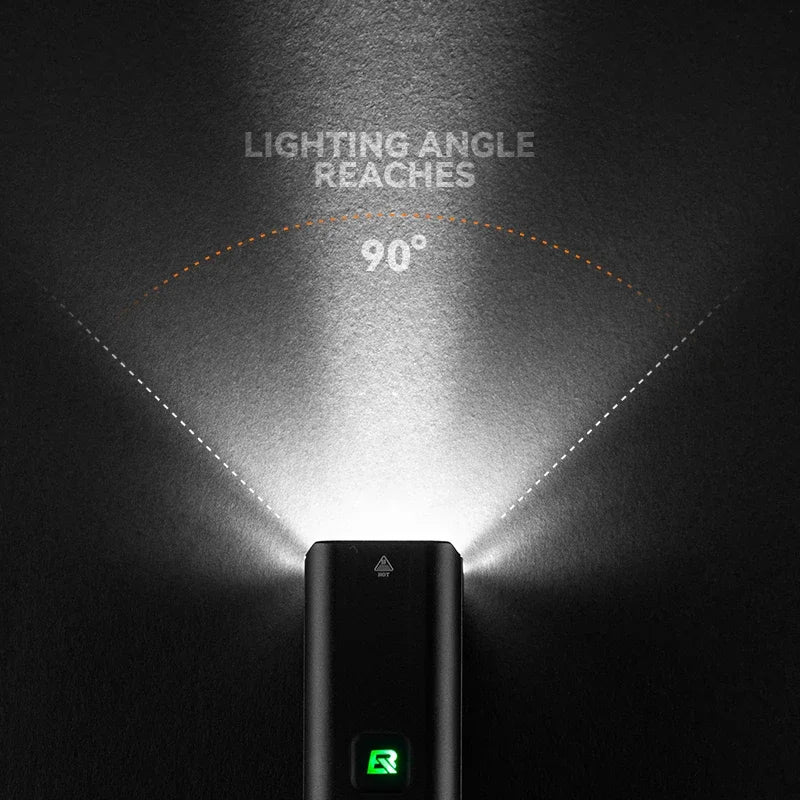 ROCKBROS Rechargeable Bike Light With Smart Sensor And Aluminum Body