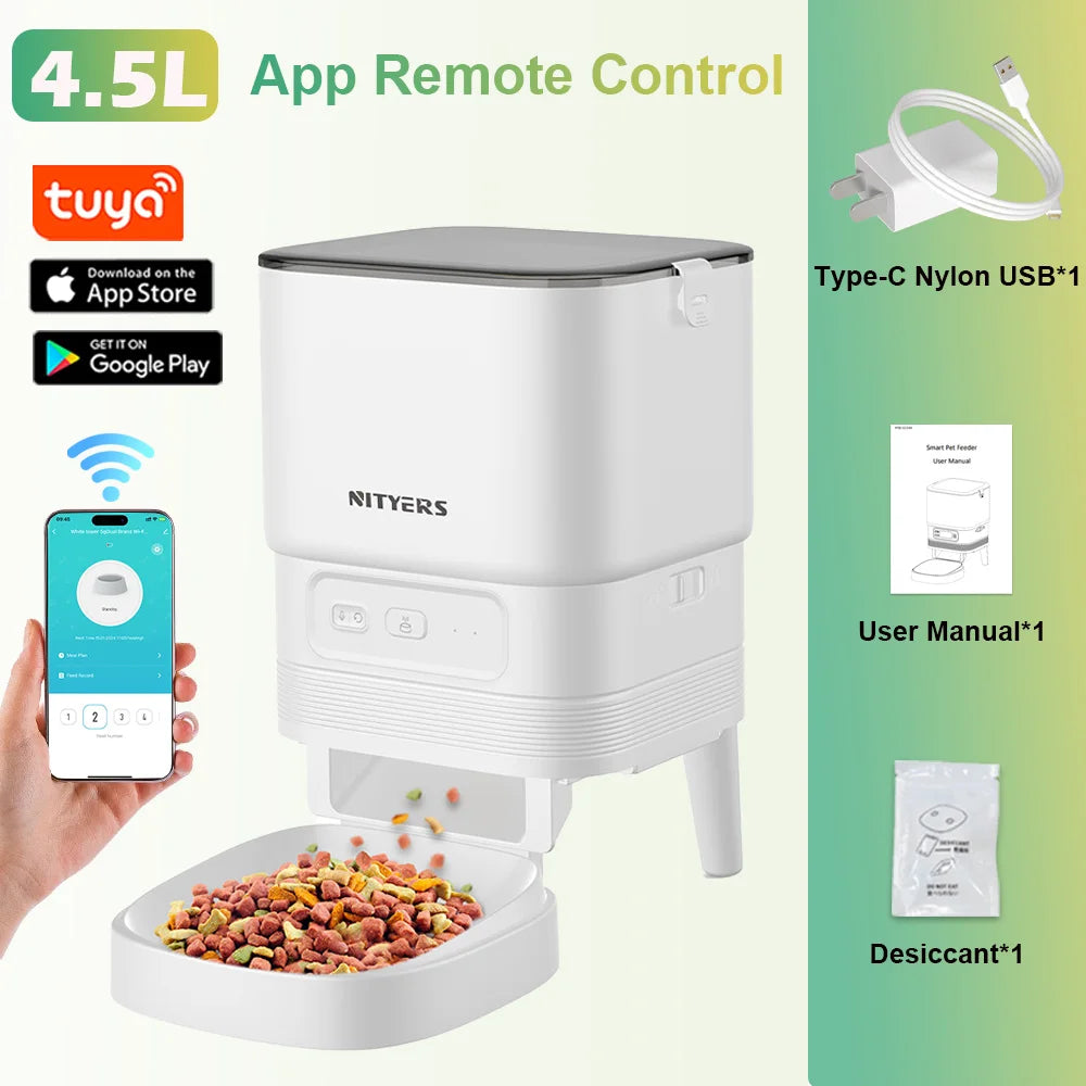 Nityers Smart Automatic Cat Feeder With WiFi App Control