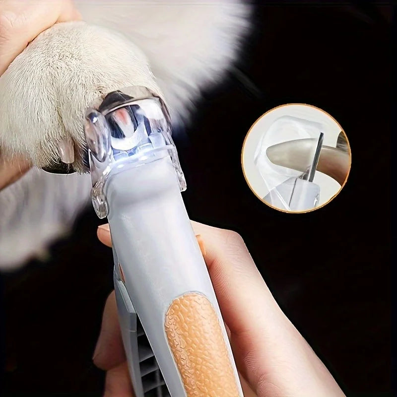 Stainless Steel LED Pet Nail Clippers for Cats and Dogs