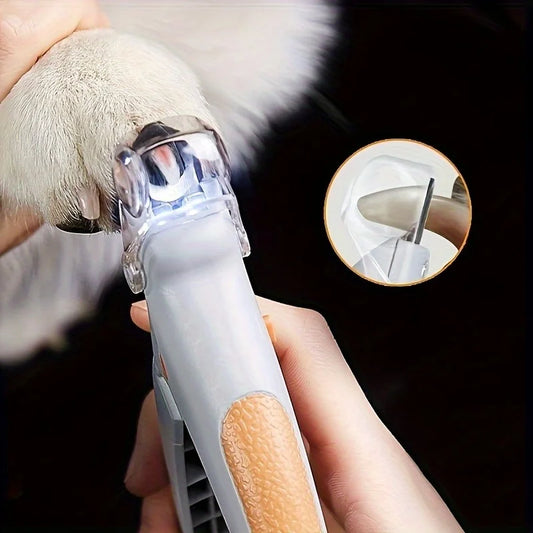 Stainless Steel LED Pet Nail Clippers for Cats and Dogs