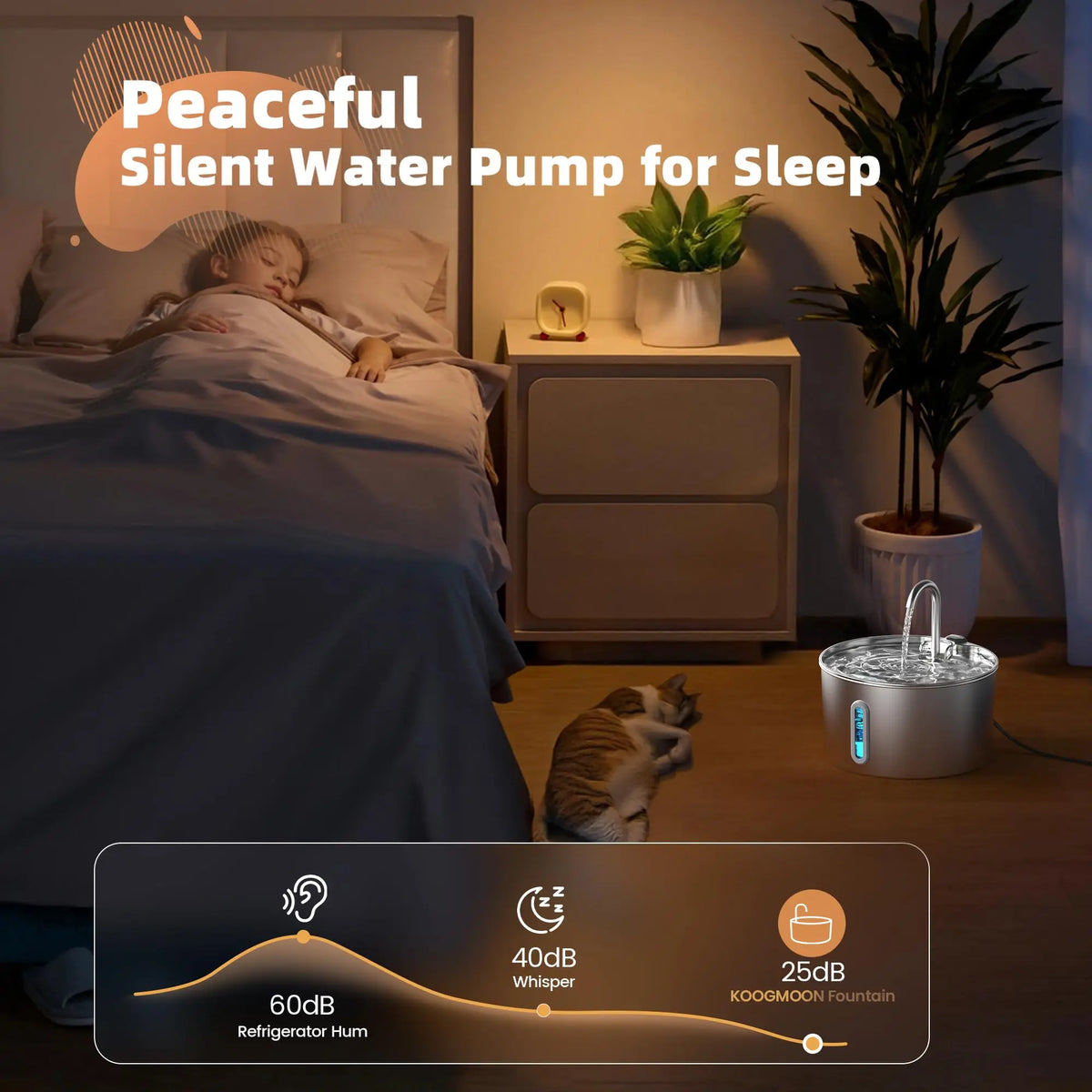 Weomg Automatic Stainless Steel Pet Water Fountain With Silent Pump