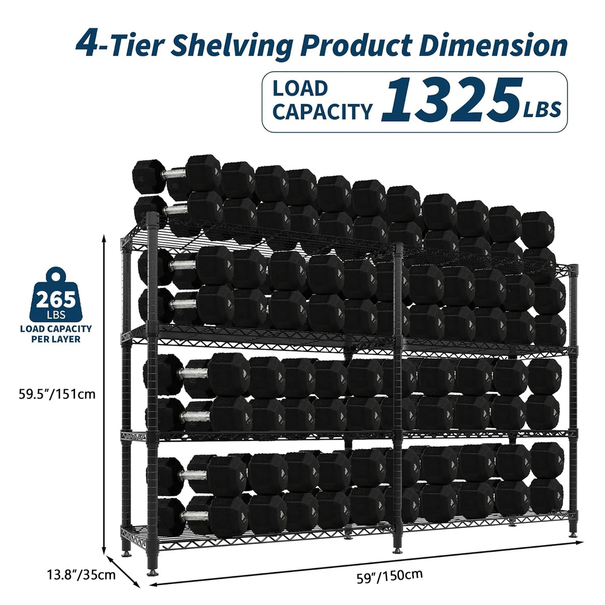 TWISTER.CK Heavy Duty Adjustable Metal Storage Shelving Unit