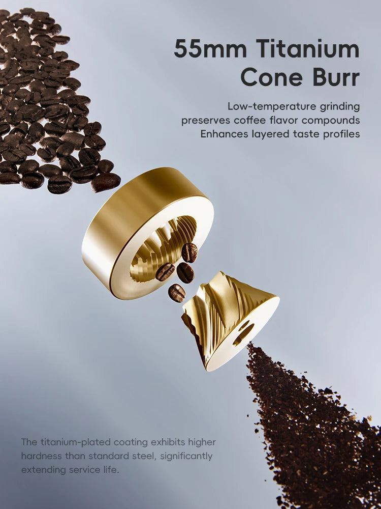 STARSEEKER E55Pro Electric Conical Burr Coffee Grinder With Stepless Adjustment