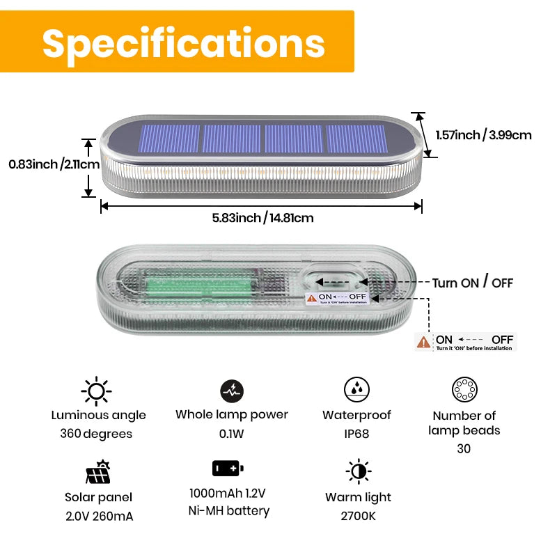 IP68 Solar Deck Lights With Auto Switch And Durable Construction