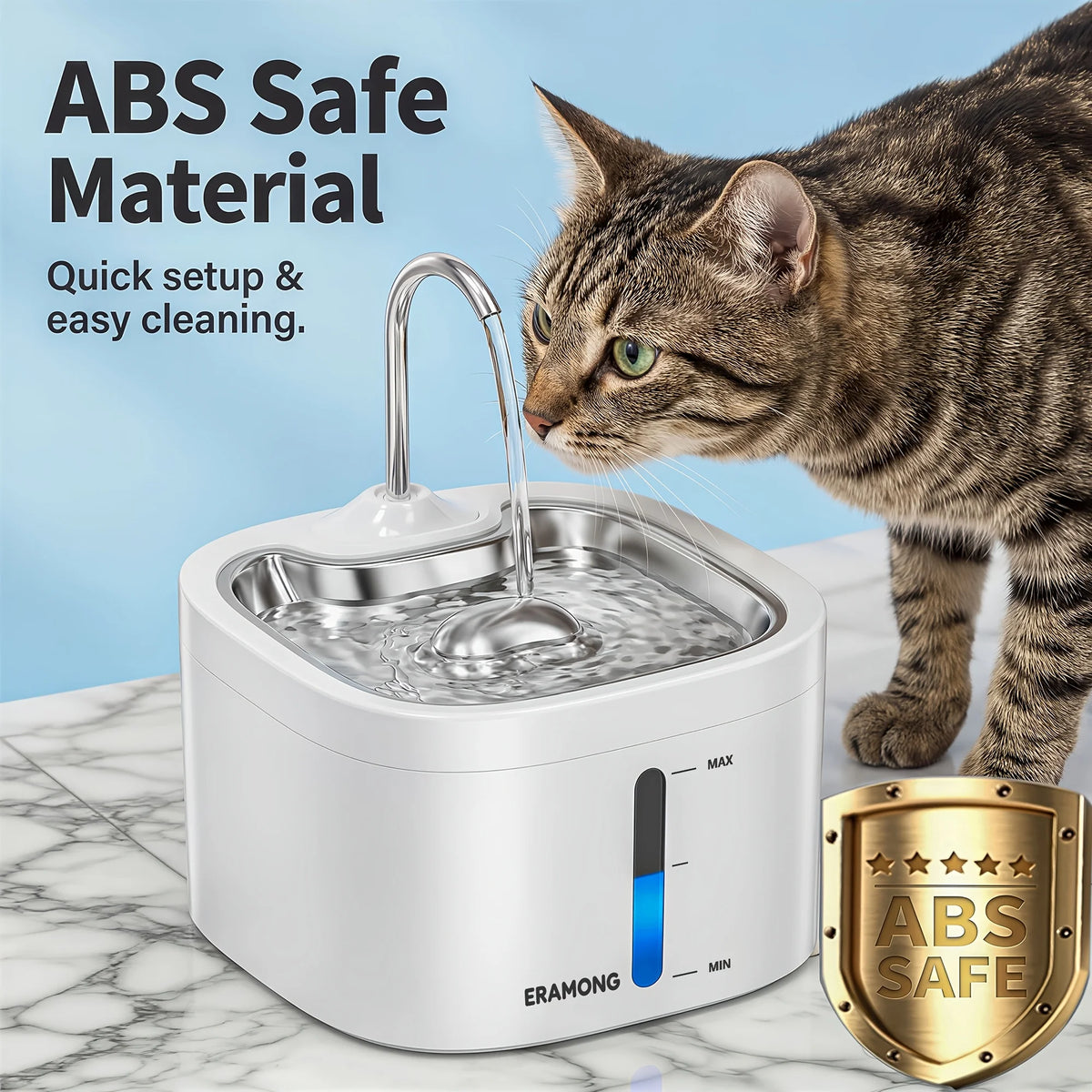 Automatic Stainless Steel Pet Water Fountain For Cats And Dogs
