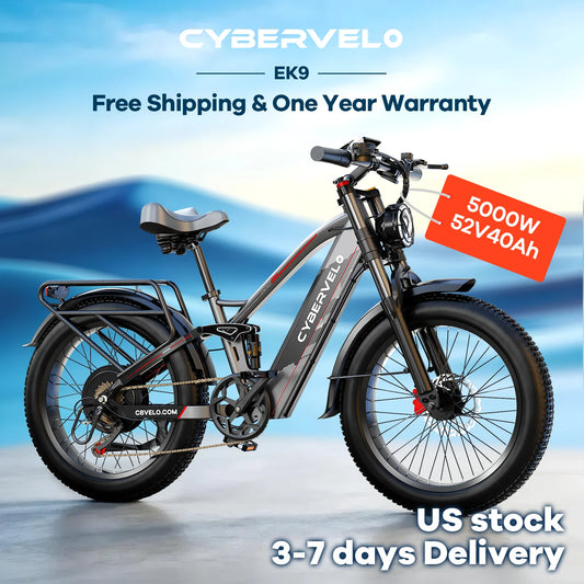Cybervelo 5000W Fat Tire Electric Bike For Mountain Trails