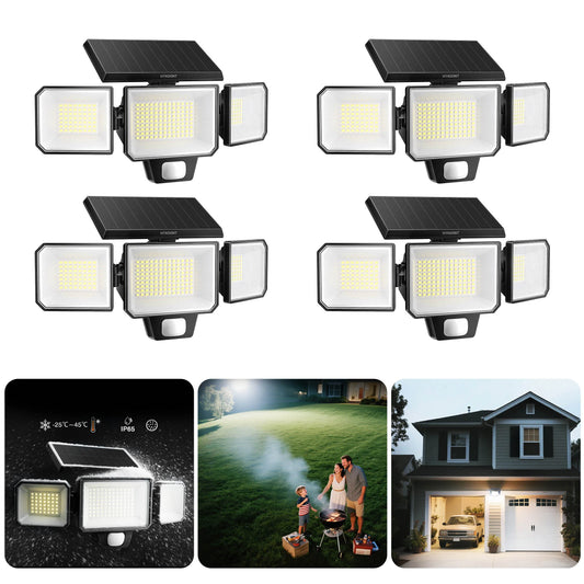 Solar Motion Sensor Security Light With 3000 Lumens Output