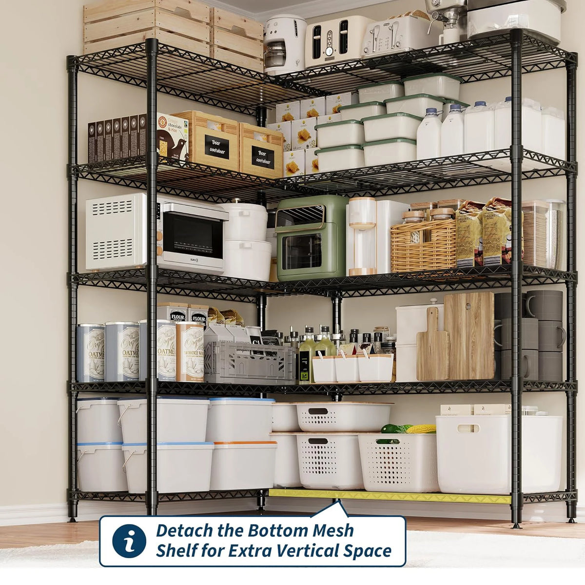 TWISTER.CK Heavy Duty Adjustable Metal Storage Shelving Unit